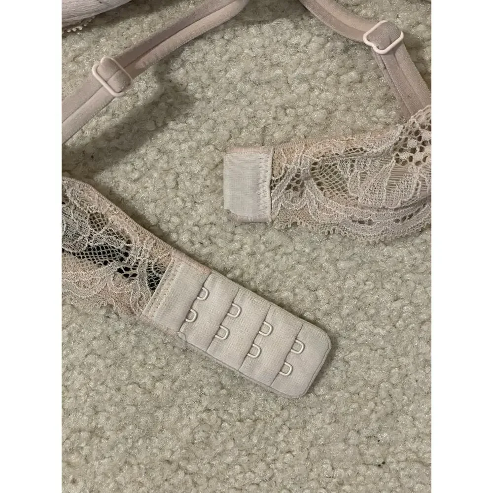 36B Very Sexy Push-Up Victoria's Secret Women's Nude Underwire Bra Lace Band